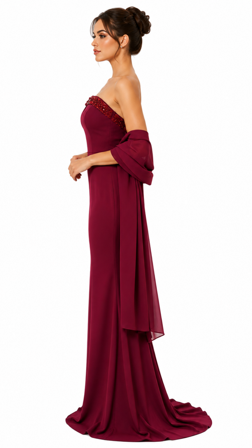 BURGUNDY DRAPE