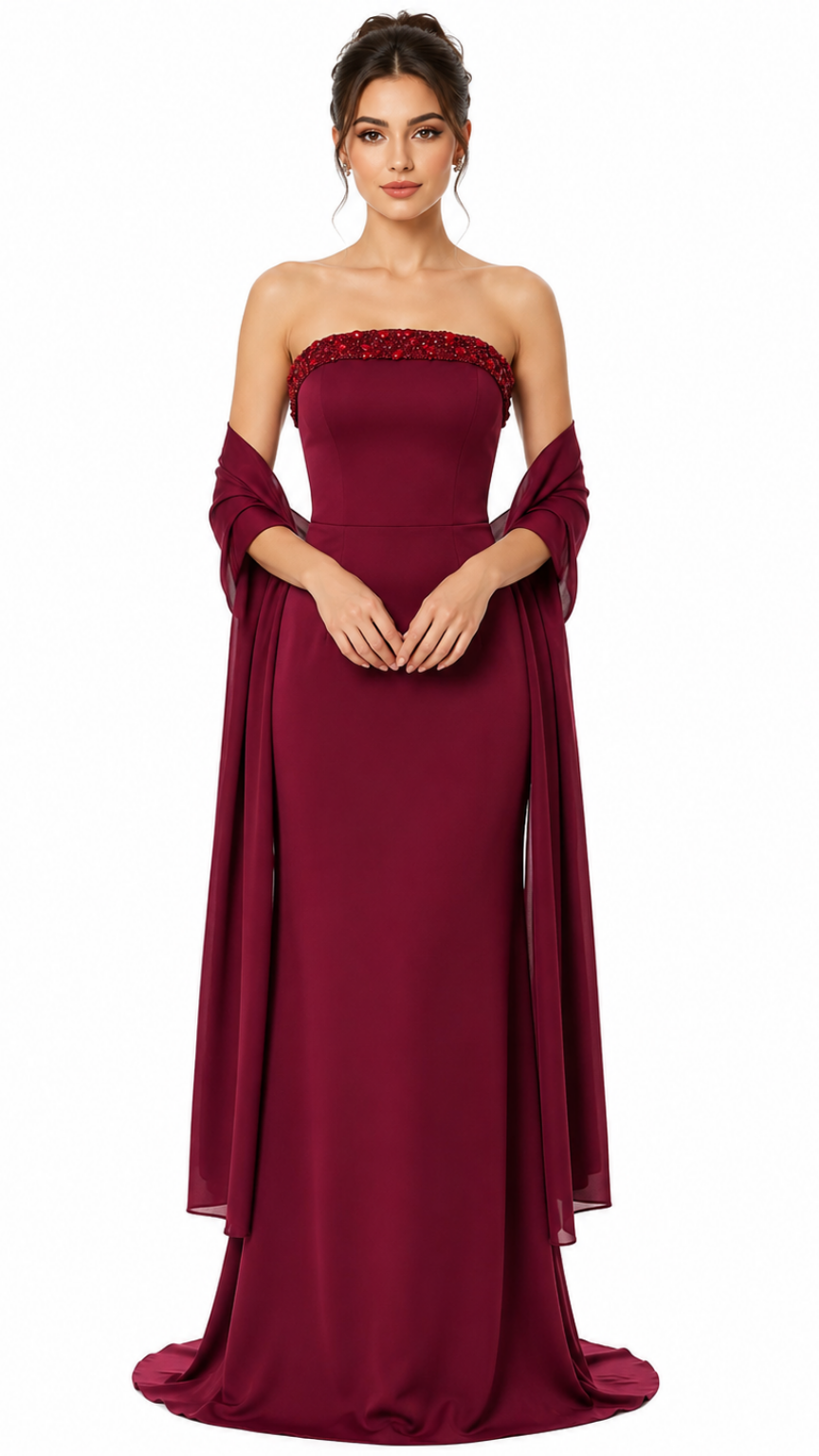 BURGUNDY DRAPE