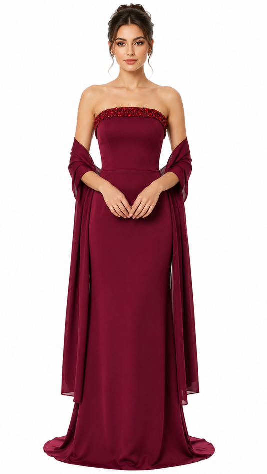 BURGUNDY DRAPE