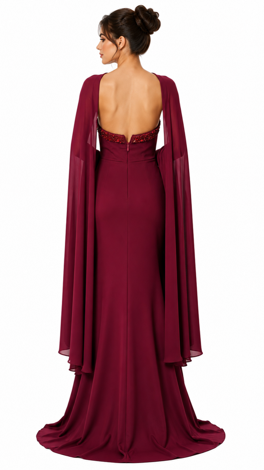 BURGUNDY DRAPE